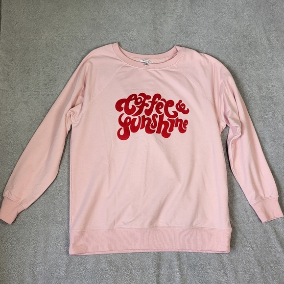 Wildfox Coffee & Sunshine Pink Relaxed Fit Sweatshirt - Picture 2 of 12